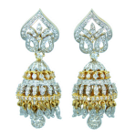 DIAMOND/22K GOLD EARRING