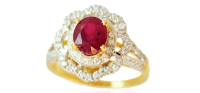 22K RUBY DIAMOND RING