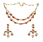 Ruby,pearl necklace set