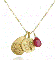 Gold Ruby Om and Lotus Necklace - Roots of Passion